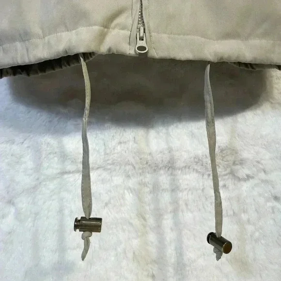 London Fog Womens XSP Tan Beige Lightweight Hooded Jacket Pockets *Flaw - Picture 4 of 9